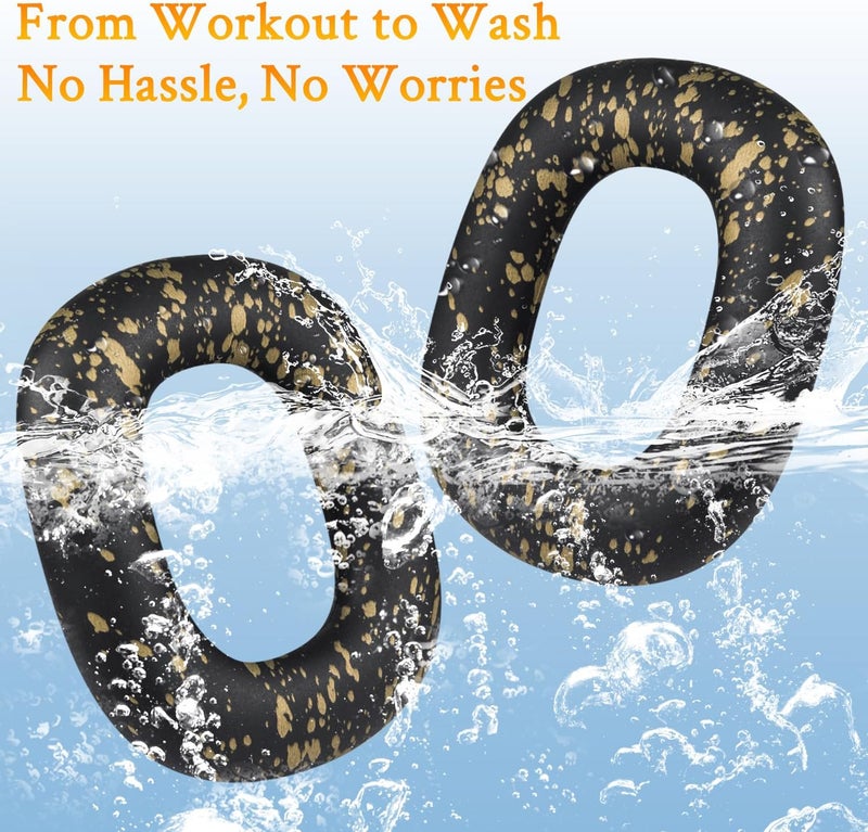 SoloWIT Sweat Proof Silicone Ear Cover for AirPods Max, Comfortable Fit for Gym Exercise, Easy to Clean, No Sound Quality Loss - Black Gold - Image 4